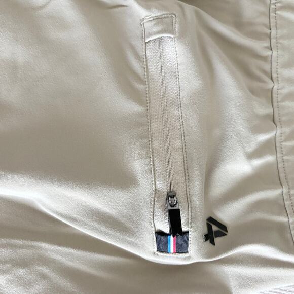 Fourlaps khaki performance stretch shorts mens M recycled nylon activewear - Picture 5 of 7